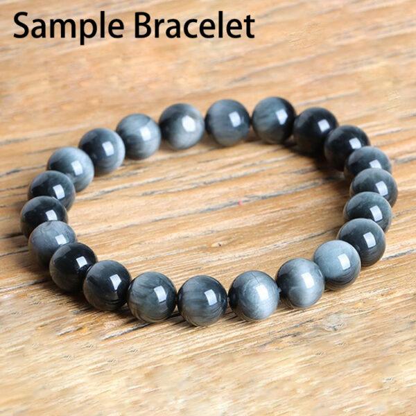 falcon eye bead, round bead, gray bead, best quality bead, natural bead, genuine bead - Image 5