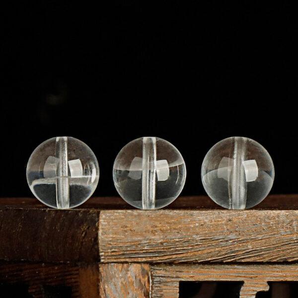white phantom quartz bead, round bead, natural bead, genuine bead - Image 5