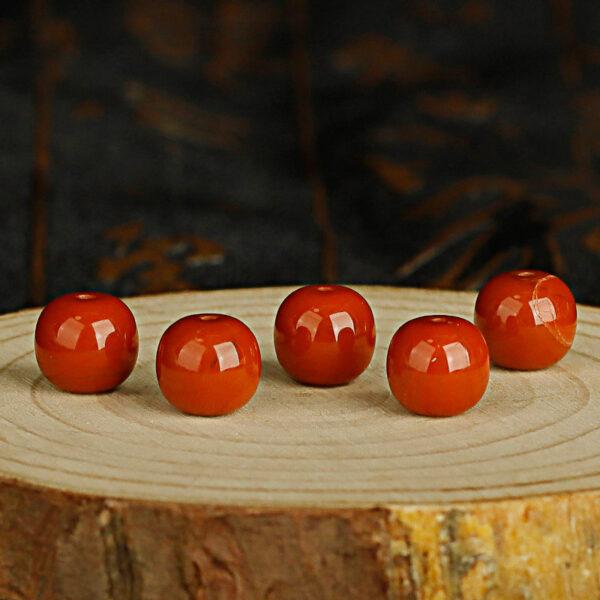 red agate bead, nanhong agate bead, drum bead, red bead, natural bead, genuine bead - Image 6