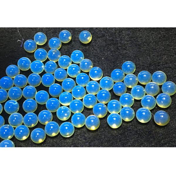 blue amber bead, round bead, yellow bead, blue bead, natural bead, genuine bead - Image 6