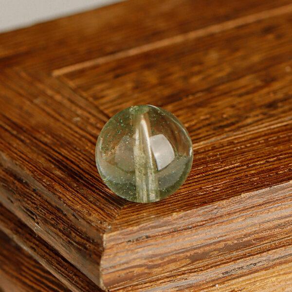 green phantom quartz bead, round bead, clear bead, natural bead, genuine bead - Image 6