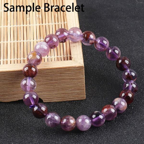 purple phantom quartz bead, round bead, purple bead, natural bead, genuine bead - Image 7