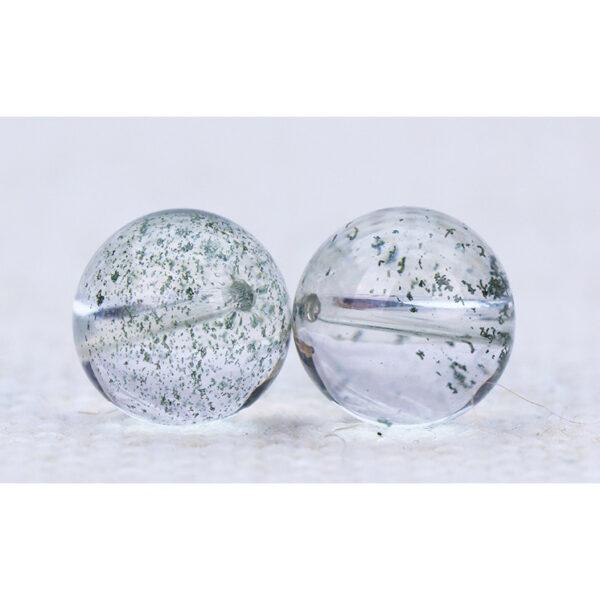 green phantom quartz bead, round bead, clear bead, natural bead, genuine bead - Image 7