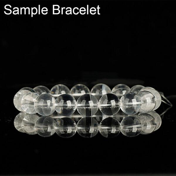 white phantom quartz bead, round bead, natural bead, genuine bead - Image 7