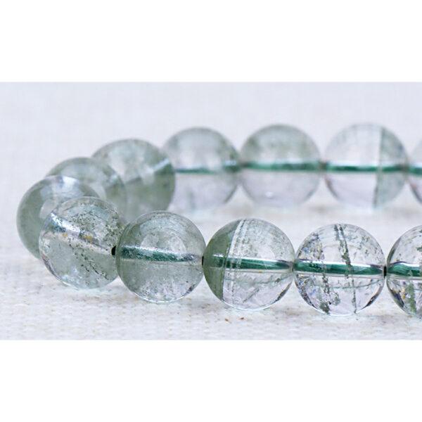 green phantom quartz bead, round bead, clear bead, natural bead, genuine bead - Image 8