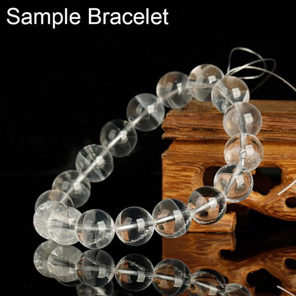 white phantom quartz bead, round bead, natural bead, genuine bead - Image 8