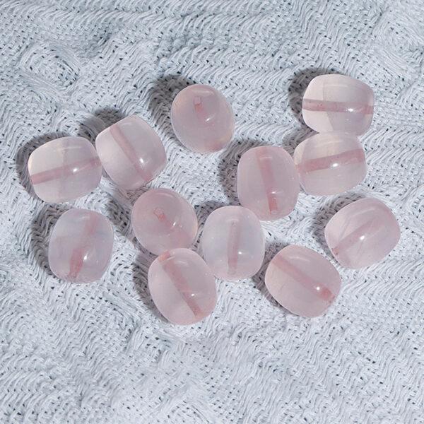 rose quartz bead, rondelle bead, pink bead, natural bead, genuine bead - Image 7