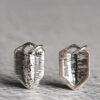 slotted bone shape oxidized s925 sterling silver charm