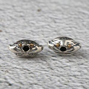crab shape oxidized s925 sterling silver bead, spacer bead