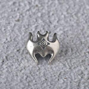 bat shape oxidized s925 sterling silver bead, spacer bead