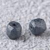 black uneven surface drum shape oxidized s925 sterling silver bead, spacer bead