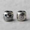 skull shape oxidized s925 sterling silver bead, spacer bead