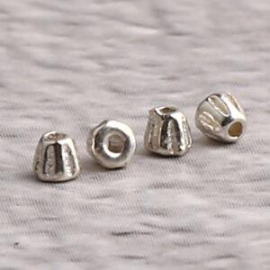 drum bead, line attern bead, small bead, s925 sterling silver, silver bead, oxidized silver bead