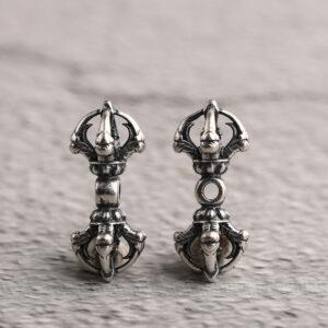Vajra bead, spacer bead, s925 sterling silver, silver bead, oxidized silver bead
