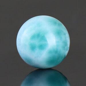 5A dominican larimar bead bracelet, round bead, blue bead, natural bead, genuine bead