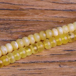 yellow amber bead, rondelle bead, yellow bead, natural bead, genuine bead