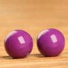 purple mica round bead, genuine natural gemstone bead