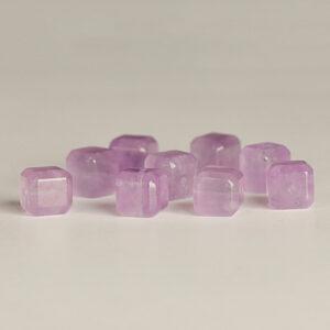 amethyst cube bead, genuine natural gemstone bead
