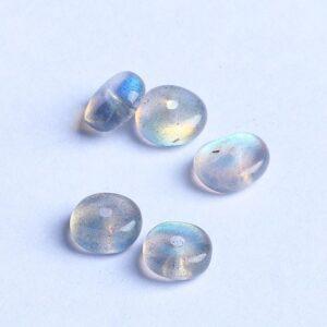 irregular shape gray moonstone bead, genuine natural gemstone bead