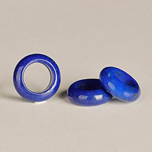 lapis lazuli jump ring bead, genuine natural gemstone bead