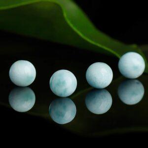 7A dominican larimar bead, round bead, blue bead, natural bead, genuine bead