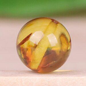 piebald amber round bead bracelet, genuine natural gemstone bead