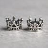 oxidized s925 sterling silver crown shape bead, spacer bead