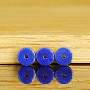 lapis lazuli rondelle spacer bead, genuine natural gemstone bead