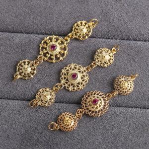 hollow flower pattern gild s925 sterling silver Extender chain, golden Chain