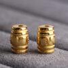 drum shape gild s925 sterling silver spacer bead, golden bead