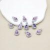 amethyst gourd shape charm, sterling silver charm