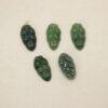 leaf shape green nephrite charm pendant, 18k gold charm, golden pendant