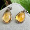 droplet shape Brazilian citrine Bezel charm pendant