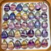 Droplet shape colorful Fluorite charm pendant