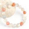 high quality genuine natural colorful moonstone round bead bracelet