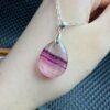 Droplet shape colorful Fluorite charm pendant