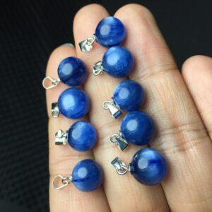 round shape kyanite charm pendant