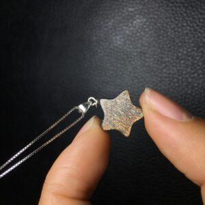 Star shape black sunstone charm pendant