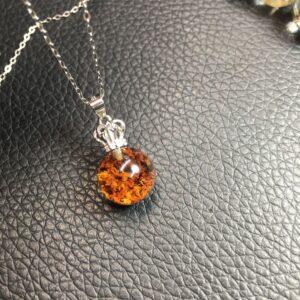 ball shape Phantom Quartz charm pendant