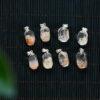 facet surface irregular shape super seven quartz charm pendant