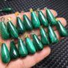 droplet shape malachite charm pendant