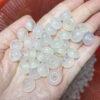 5 pcs rondelle donut shape natural white agate bead