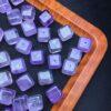 5 pcs cube donut shape natural amethyst bead