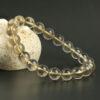 7 - 10mm round shape genuine natural inner crack light yellow citrine beaded bracelet