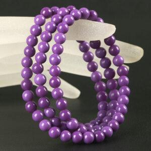 6 mm high quality genuine natural Purple Phosphosiderite long beaded chain