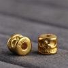 skull shape gild sterling silver bead