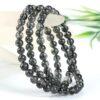 6 - 7 mm genuine natural Black Rutilated Quartz long beaded chain