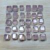 10-piece cube shape natural rose quartz bead