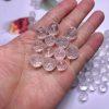 10-piece fret pattern round shape natural white hematoid quartz bead