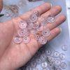 10-piece donut shape natural rose quartz bead